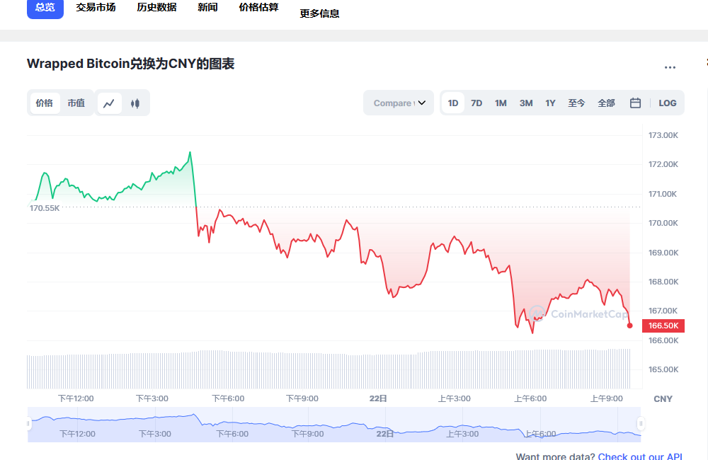 wbtc兑换人民币走势图彩虹图